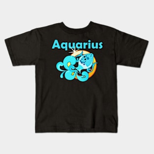 Aquarius Zodiac sign Kids T-Shirt